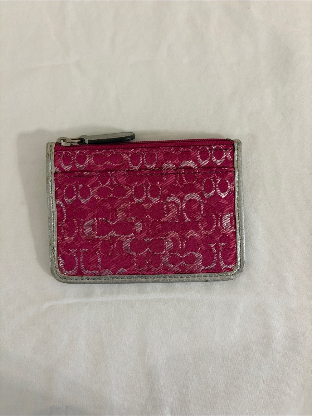 Coach Pink Metallic Coin Purse - Picture 2 of 7